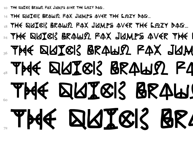 Ancient Grease font waterfall
